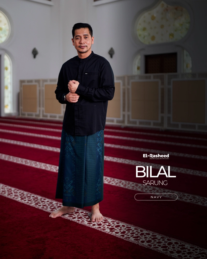 Product image SARUNG PRINTING BILAL Dewasa NAVY